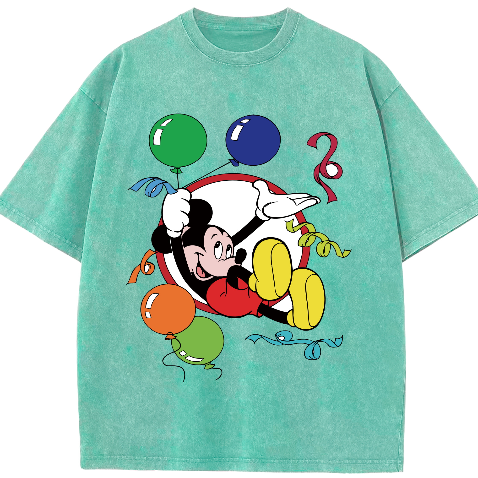 （画像用） ミッキーマウス Mickey Mouse 綿100% ヴィンテージ風 半袖Tシャツ（フロントプリント）